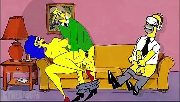 Paródia Pornô dos Simpsons em Desenho Animado. Esposa safada não perde a oportunidade de transar às escondidas com outros caras. Esposa trai