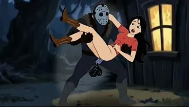Sexo louco no acampamento Crystal Lake. Paródia pornô de “Sexta-Feira 13” em desenho animado.