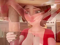 Uma bela mulher madura e apaixonada anseia por um clímax profundo em seu corpo ávido nesta animação – Fantasia quente em 3D com ejaculação